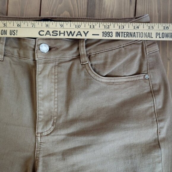 Joseph Ribkoff Tan Raw Hem Ankle Jeans - Picture 6 of 13